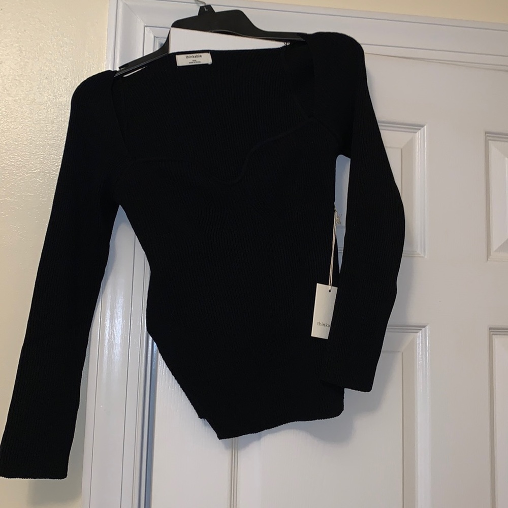 Black cupped breast top. NWT